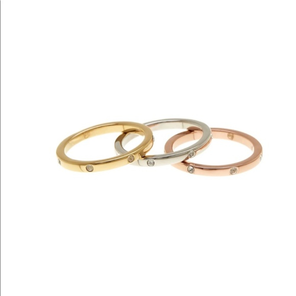 ADORNIA Swarovski Crystal Studded Band - Set of 3